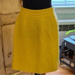 Kate Spade New York “skirt the rules” mohair/wool blend mini skirt.Yellow. Sz 10